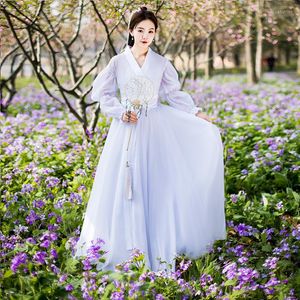 Stage Wear Condor Heroine vrouwelijke kostuum vrouwen hanfu jurken witte super fee -kostuums nationale outfitjurk SL5101