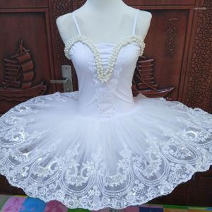 Robe Tutu de ballet blanche sur mesure, tenue de scène, Costume de danse professionnel