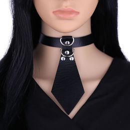 Vêtements de scène Accessoires de danse Rivets réglables Collier de cravate Forme Ras du cou Créatif Punk Gothique Cosplay Party Club Collier Bijoux Décoration Cadeau