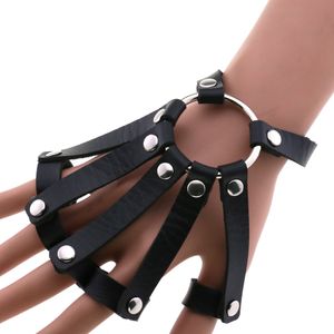 Etapa desgaste accesorios de baile pulsera punk para hombres mujeres pulsera de cuero pulsera brazalete gótico accesorios de moda regalos de fiesta