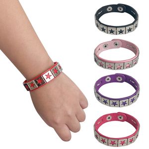 Etapa desgaste accesorios de baile punk hip hop rock pu pulsera de cuero unisex cadena de moda cráneo pentagrama remache pulsera accesorios de joyería de fiesta