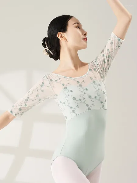 Scary Wear Vêtements de danse Adult Female Gymnastique Ballet Pratique Performance de corps classique chinois en une seule pièce