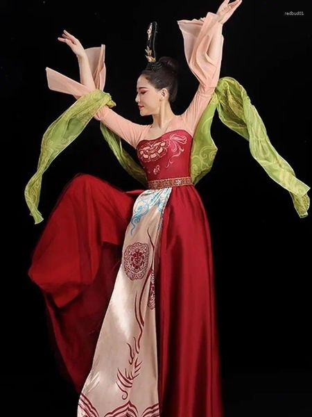 Vêtements de scène Robe de danse Performance classique Vêtements Hanfu Jupe Tang Style ethnique chinois Examen d'art élégant