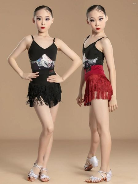 Scary Wear Dance Dress Sling 'Sling Latin Training Summer Internet Celebrity Exercice Exercice High-Dee Suisse