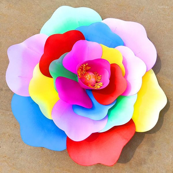 Stage Wear Dance Props Flower Children Hand-held Flowers Colorful Peony Umbrella Square