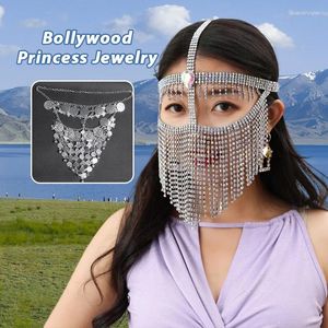Wear Egypt Headwear Vintage Belly Dance Costume Accessoire Bollywood Princess Jewelry Face Mask Veil