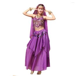 Stage Wear Egyptian Belly Dancer Costume 2pcs Topskirt Ropa Danza del Vientre 7Colors Bollywood Dancewear Rok Suit dans