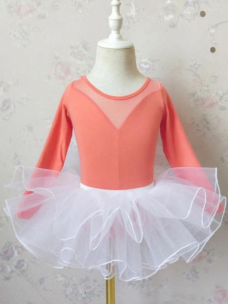 Escenario desgaste elegante ballet tutú calle baile línea ropa latina malla patchwork niña patinaje artístico traje de niños clásico slim fit traje de uso