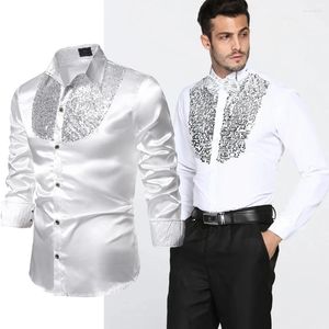 Wear Elegant Latin Dance Tops Pratiquez des vêtements pour les chemises masculines Cha Cotton Shirt Men de la salle de bal.