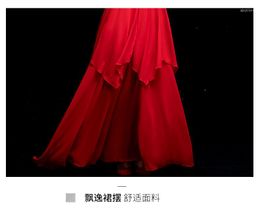 Vêtements de scène broderie imbue diamant haute qualité manches minces robe de danse classique femme élégante moderne chinois Hanfu adultes