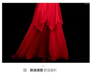 Vêtements de scène broderie imbue diamant haute qualité manches minces robe de danse classique femme élégante moderne chinois Hanfu adultes
