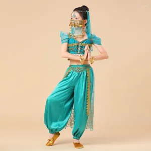 Vêtements de scène Costumes de danse du ventre exotiques pour femmes 4 pièces vêtements de danse de performance noble