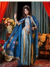 Stadiumkleding Exotische Hanfu Westerse regio's voor dames Danskleding Verbeterd Han Oud kostuum Complete set Dunhuang-jurk