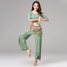 Stage Wear Fashion Belly Dance Costume Set Femmes Bollywood Bellydance Pratique Performance Vêtements Gypsy Égyptien Rave Outfit DC3528