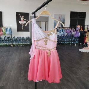 Escenario desgaste moda tamaño personalizado color niños niñas mujeres adulto ballet rendimiento cupido gasa rojo rosa vestido de baile lírico