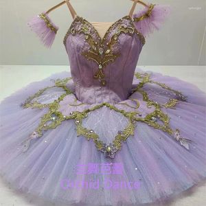 Stage Wear Modèle fin Haute Qualité Professionnel Taille personnalisée Classique Adulte Filles Lilas Bird Ballet Tutu Costumes
