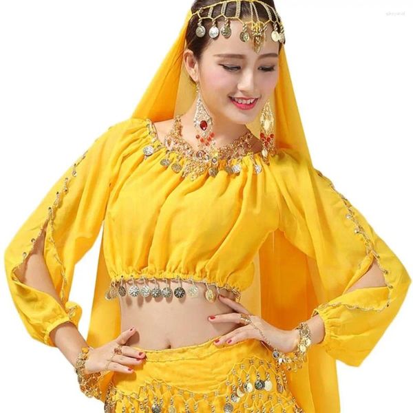 Usure de scène pour Thaïlande / Inde / Arab Sequin Nightclub Performance Top Dance Show Show Costumes Belly