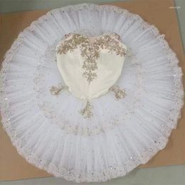 Stage Wear Frais et élégant Professionnel de haute qualité Taille personnalisée Couleur Performance Enfants Filles Blanc Classique Ballet Tutu