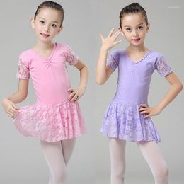 Vêtements de scène fille Ballet danse robe pour filles ballerine danse gymnastique enfants enfant justaucorps dentelle body vêtements