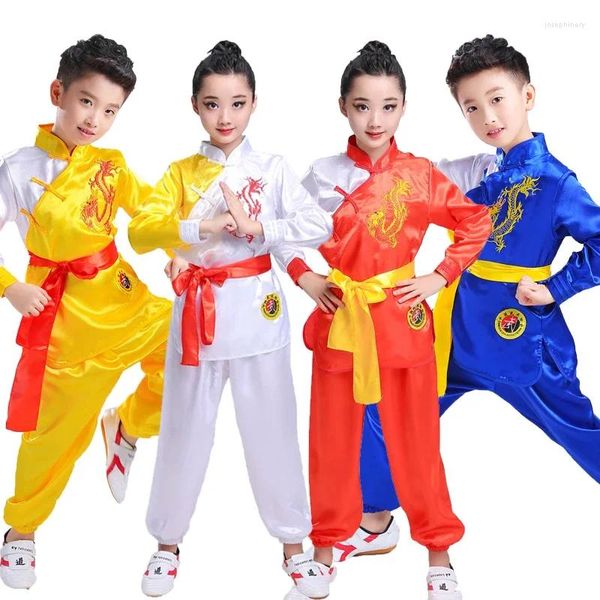 Stage Wear Girl Costume chinois pour enfant Chine Traditionnelle Wushu Uniforme Costume Garçon Performance Kungfu Ensemble