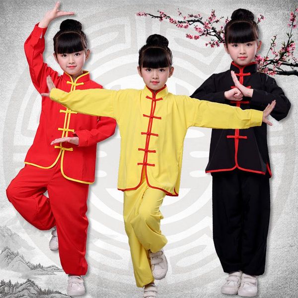 Ropa de escenario para niña, disfraz chino para chico, uniforme de Wushu tradicional de Tai Chi de China, conjunto de Kungfu para niñas y niños