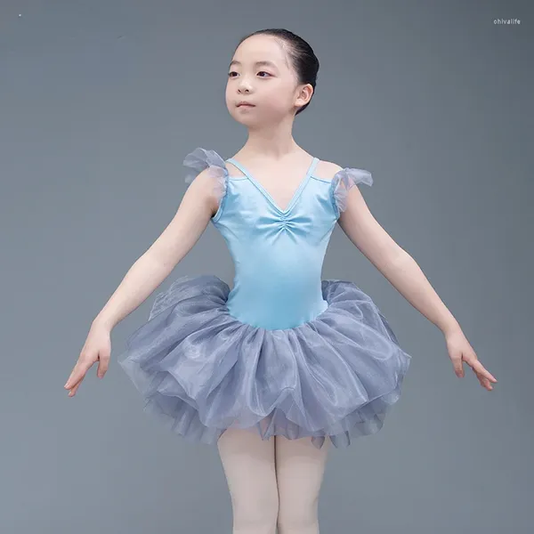 Etapa desgaste niña vestido de baile leotardo para suministros de ballet bebé tutú gimnasia malla medias latinas para niños