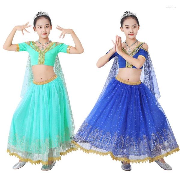 Costumes de danse du ventre pour filles, tenue de scène, ensemble Bollywood, egypte/inde, costume de spectacle pour enfants, princesse