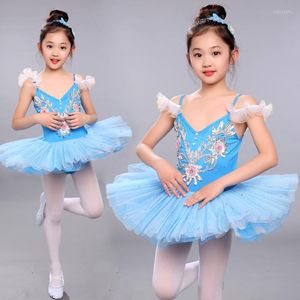 Stage Wear Girl Swan Lake Ballet Dance Dress Kinderkleding Blue Princess Lotard Vestido Classical Tutu Children