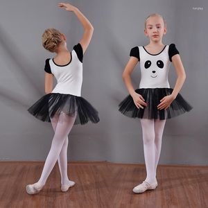 Stage Wear Meisjes Ballet Dansen Jurk Vrouwelijke Dans Kostuum Meisje Panda Prestaties Korte Mouw Kinderen Dag D0790