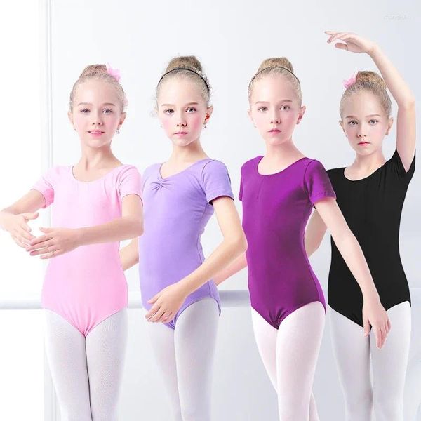Portez des filles justaucorps professionnels de gymnastique de gymnastique justaucorps bodys de danse coton Body à manches longues pour danser