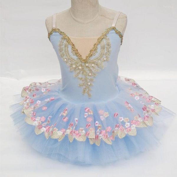 Desgaste de la etapa Niñas Ballet Tutu Ropa de rendimiento Traje de baile Fluffy Modern Princess Dress Balet Girl Ballerina