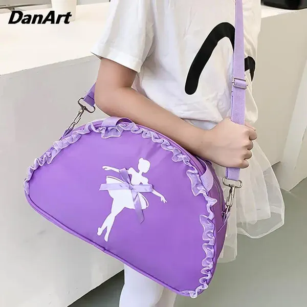 Sacs de scèmes de danse Sac à une épaule enfants Chaussures Ballet Shoes Robe Handsbag Latin Yoga Jazz Tap Rangement Backpack for Kids