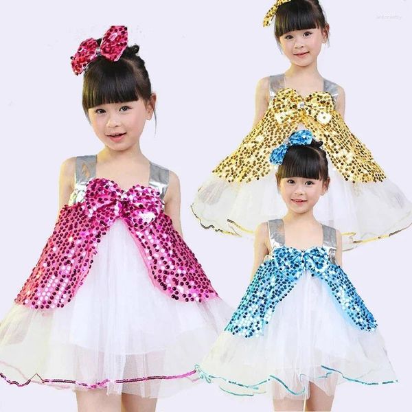 Etapa desgaste niñas vestido de flores para niños danza realizar ropa niños lentejuelas tutu ballet trajes leotardo niña dancewear