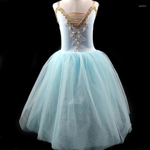 Vêtements de scène filles rose vert Ballet danse jupe Costume professionnel pour enfants Performance TUTU jupes robe de fête d'anniversaire