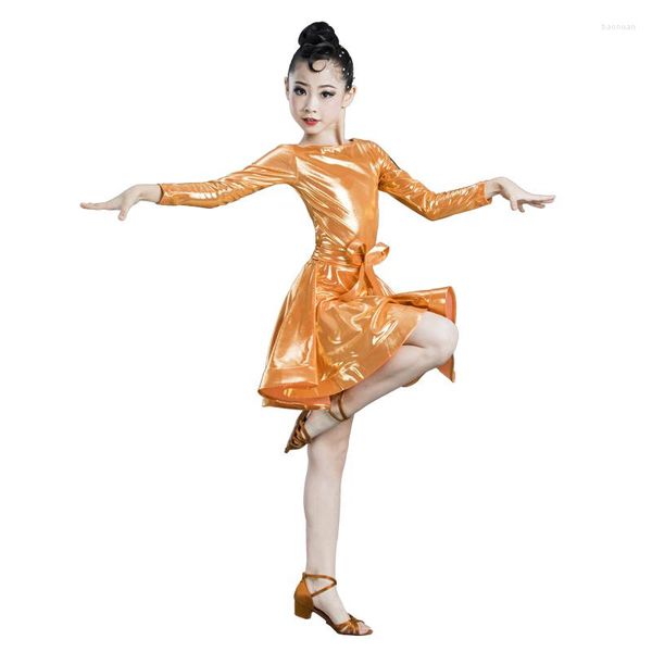 Robe de danse latine professionnelle pour filles Stage Wear Règles de compétition d'entraînement pour enfants Performance Tango