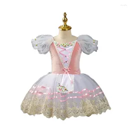 Stadiumkleding Giselle Lange Balletkostuums Roze Romantische Tutu Tule Jurk Meisjes Vrouwen Volwassen Skate Ballerina Prestaties Koor