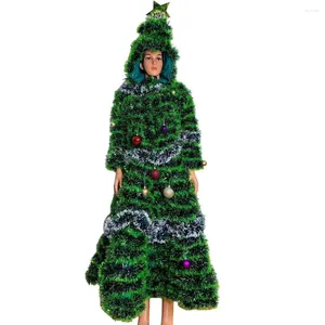 Stage Wear Green Christmas Tree Dress Ankle Length Fancy Party Cosplay Cosplay Ladies Dance For Women Festival Clothing