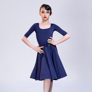 Stage Wear Half Sleeve Latin Dance Tops en Skirts Suite Standard Competition Dress Ballroom Practice Dancewear G7067