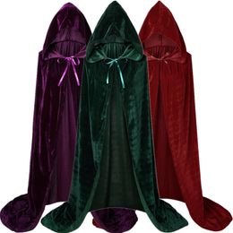 Stage Draag Halloween Cloaks Gotische capuchon Cloak volwassen capes gewaad vrouwen mannen vampieren grimmig reaper feestje