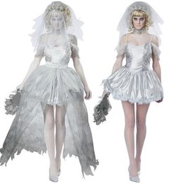 Stage Wear Halloween Gemummificeerde Corpse Bride Trouwjurk COSPLAY Vrouwelijke Vampier Kostuum Film Perfermance Outfit Party