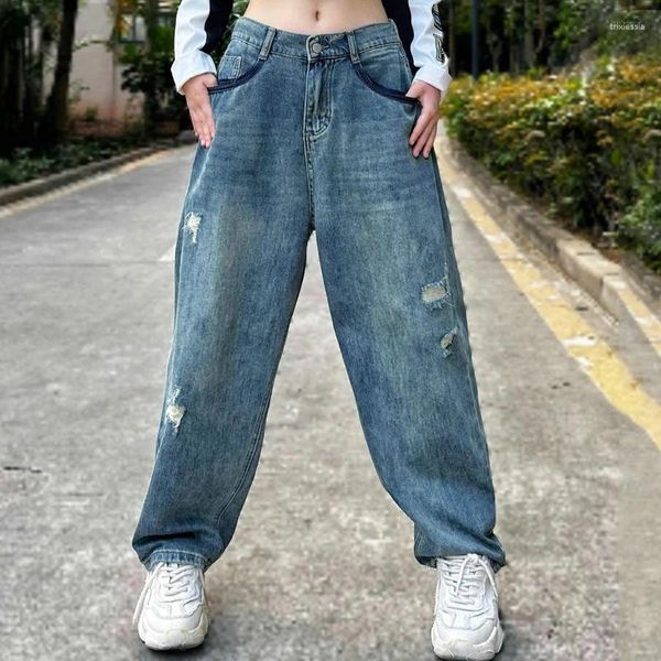 Stage Wear Hip Hop Dance Pants Domen Jazz JAzz Jeans Jeans Modern Dancing Ropa Rave XS7825