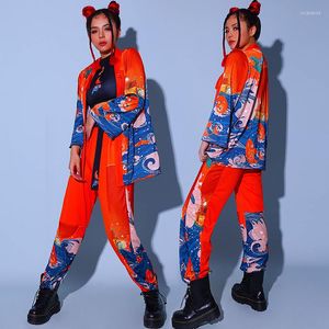 Costume de performance hip-hop vêtements chinois rétro National Tide Combinaison Dance Team Group Jazz Group commercial