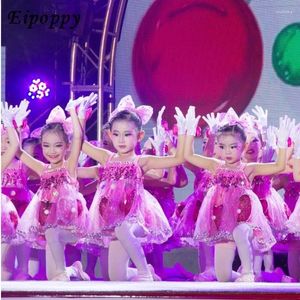 Stage Wear J'ai une paire de petites mains Robe de danse Mignon Tulle Tutu Jupe Costumes de danse