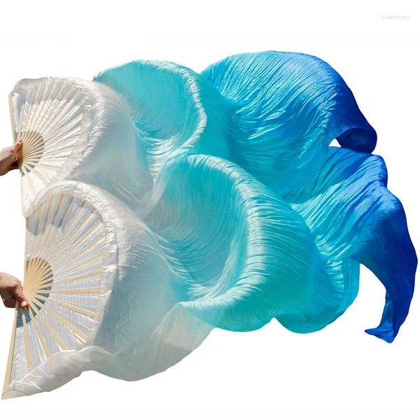 Etapa desgaste imitación seda danza del vientre velo velos chinos hecho a mano ventilador teñido ventiladores de alta calidad