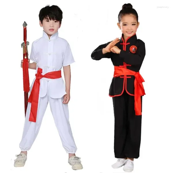 Vêtements de sur scène adultes adultes vêtements chinois traditionnels pour garçons filles costume wushu costume ensemble tai chi folk performance tenue