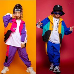 Stadiumkleding Kid Festival Hip Hop Dansoutfits Groen Sweatshirt Crop Tops Joggerbroek voor meisjes Danskostuums Straatkleding