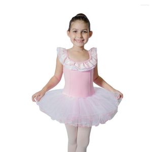 Etapa desgaste niños ballet tutu vestido negro y rojo algodón / lycra sin mangas danza leotardo para niñas rendimiento