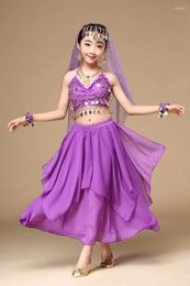 Stage Wear Kids Belly Dance Costuums Set Oriental Bellydance Girls Egyptische Bollywood Dancing Clothing