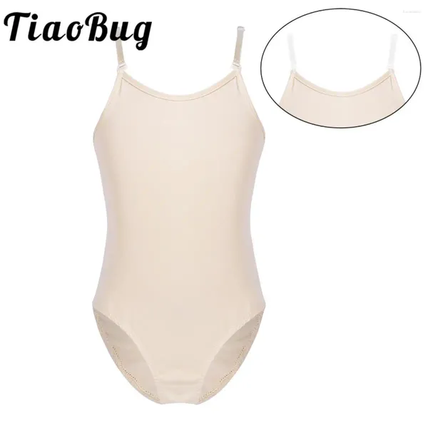 Stage Wear Enfants Filles Ballet Justaucorps Bandoulière Coton Gymnastique Justaucorps Body Ballerine Robe Sous-Vêtements Costume De Danse