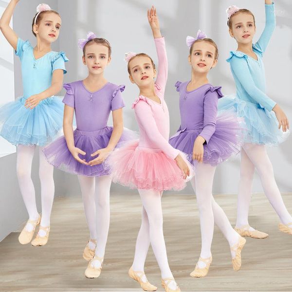 Vêtements de scène enfants filles Tutu Ballet robe de danse justaucorps gymnastique rythmique fantaisie fête de noël anniversaire Costume ballerine